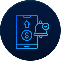 Monitor spending live and receive instant notifications.